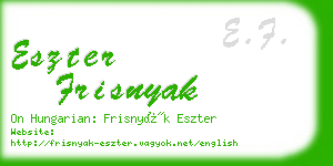 eszter frisnyak business card